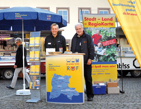 RVF-Infostand auf dem Marktplatz in Emmendingen